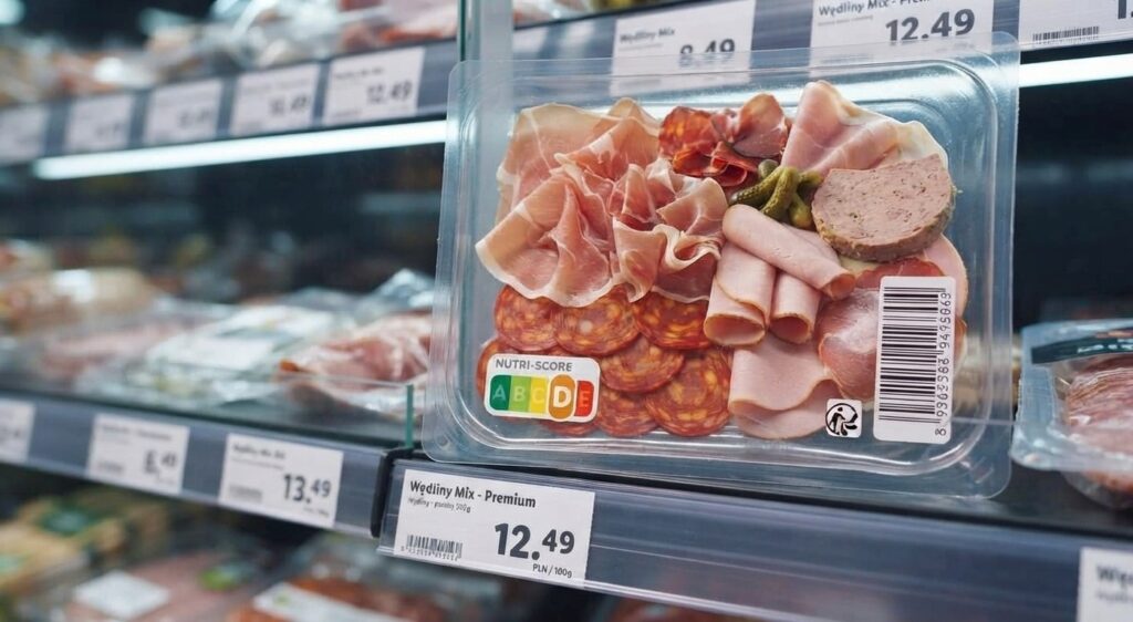 Nutri-scora na roncie opakowania wędlin 