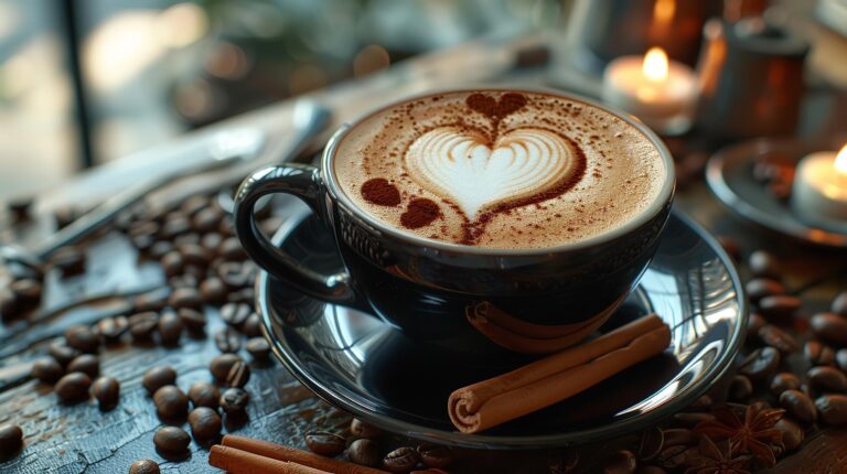 cup cappuccino with heart drawn top 1213494 12598